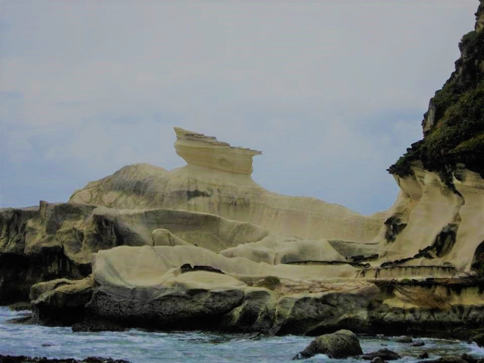 white rock formations