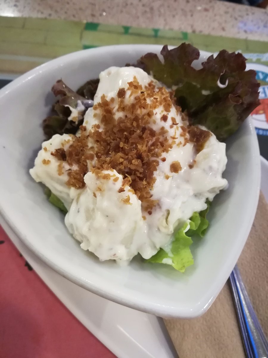 Potato, salad, side, dish, lettuce, vegan, healthy