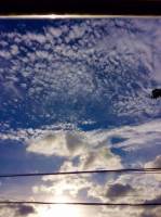 Air, sky, wires, cable, blue
