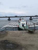 Pump, boat, sea, bridge, passengers