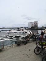 Billboard, sea, pump, boat