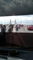 Motorcycles, traffic, jam