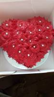 cake, heart, valentines, love, red