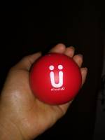 Stressball, anti stress, ball, red, squeeze