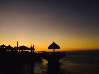 Sunset, beach, gradient