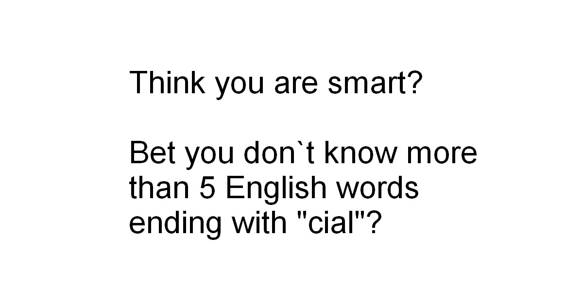 Words ending with cial