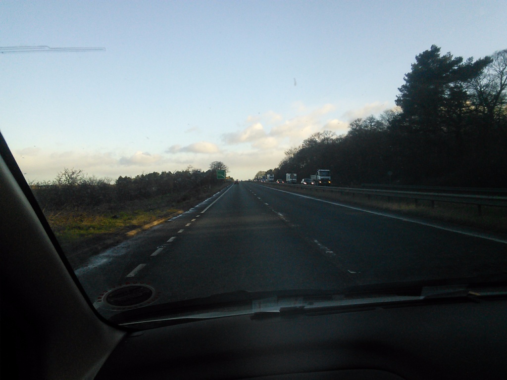 off to work, driving to work