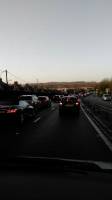 stuck in traffic
