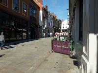 Lincoln, start of the steep hill, UK, glorious weather