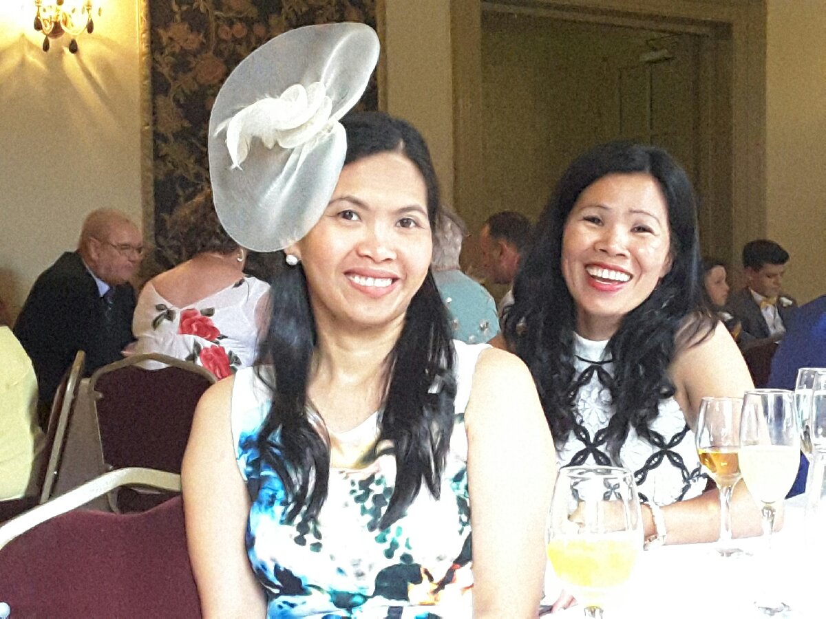 wedding of Lina and Colin up Hartlepool way, Jojo and Fe looking fab
