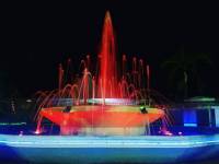 Cute, colorful, water, fountain