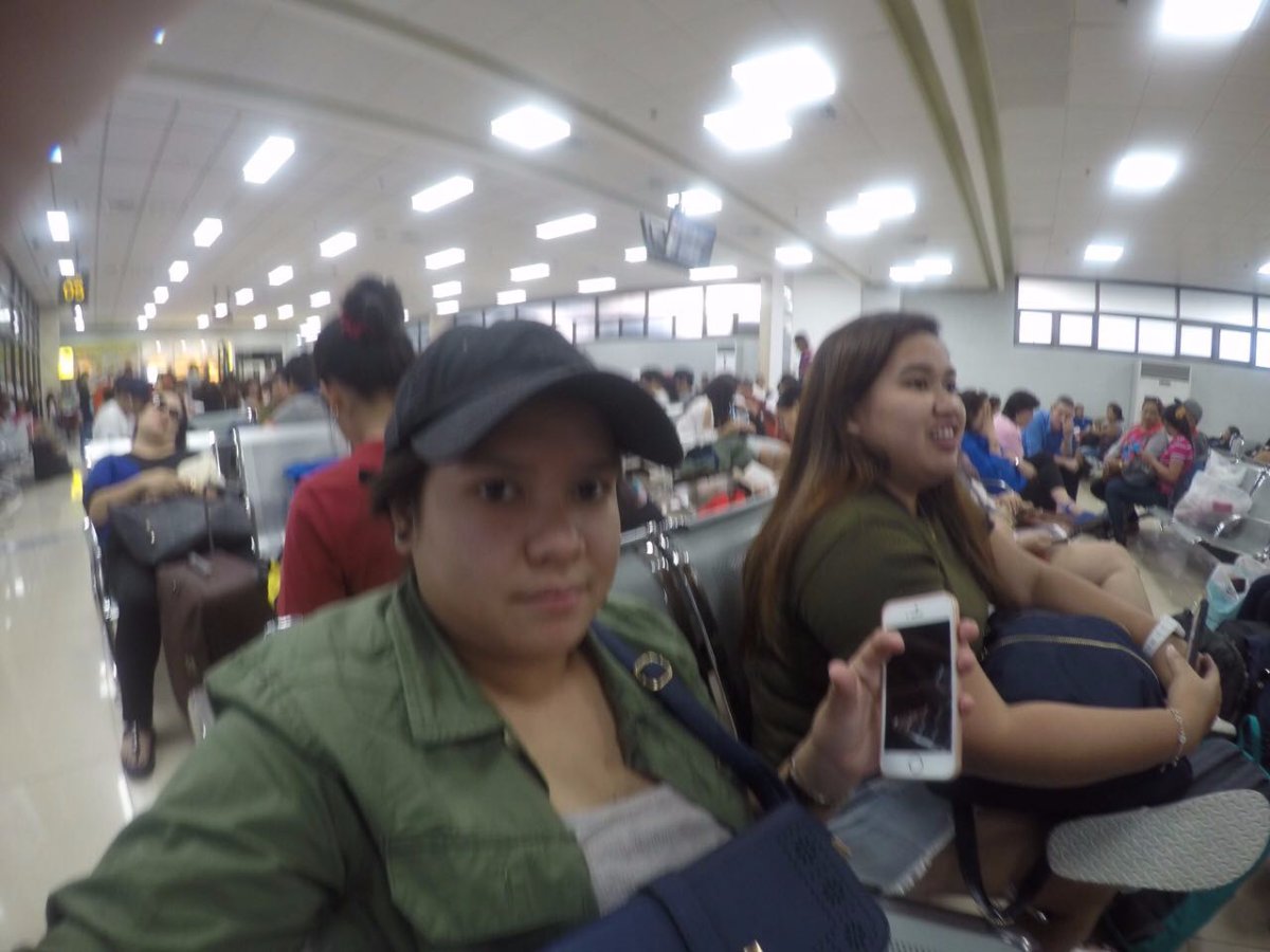 At the airport waiting timee
