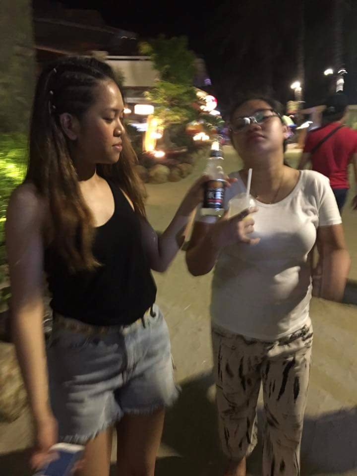Drinking with friend
