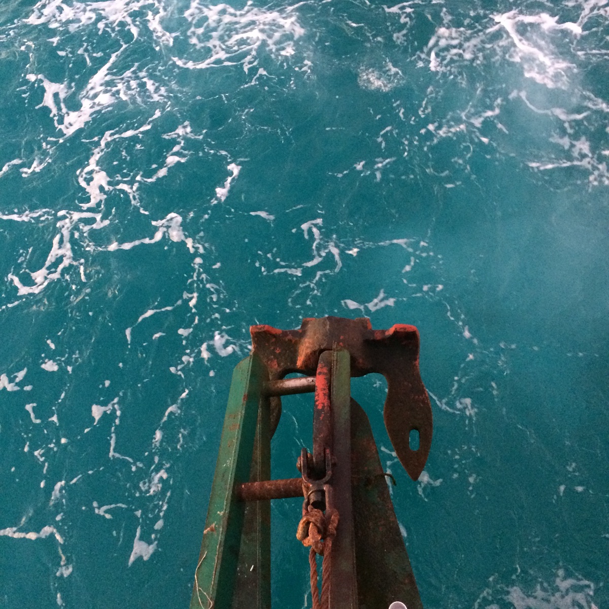 Near the propeller