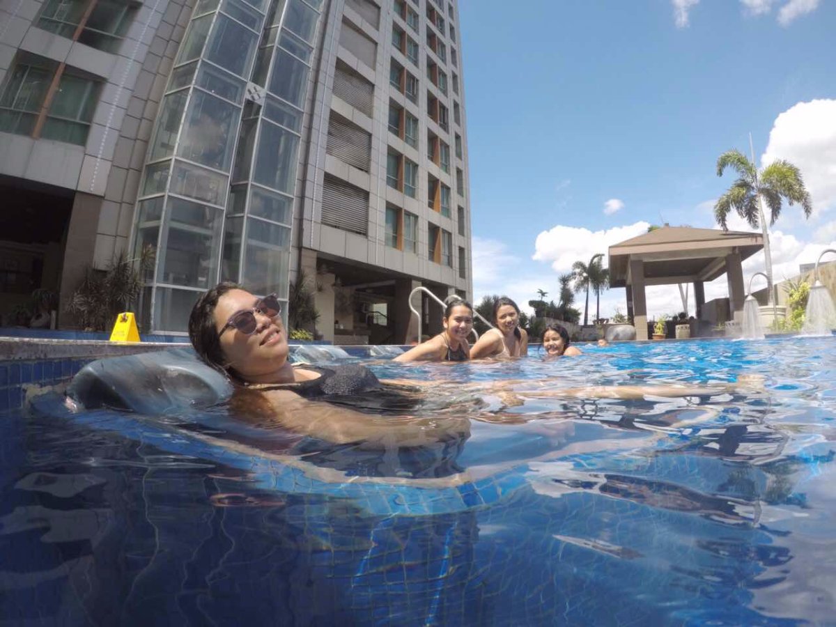 Swimming with friends