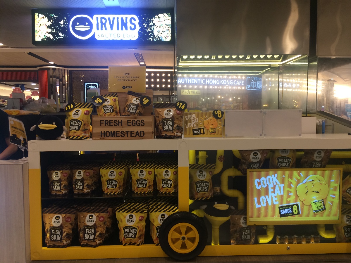 irvins salted egg, singapore