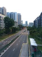 singapore, street, road, empty, peaceful, calm, afternoon, golden hour