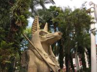 ancient egypt, giant statue, anubis, universal studios singapore, sentosa island, amusement, attractions, travel, singapore, love, beautiful country