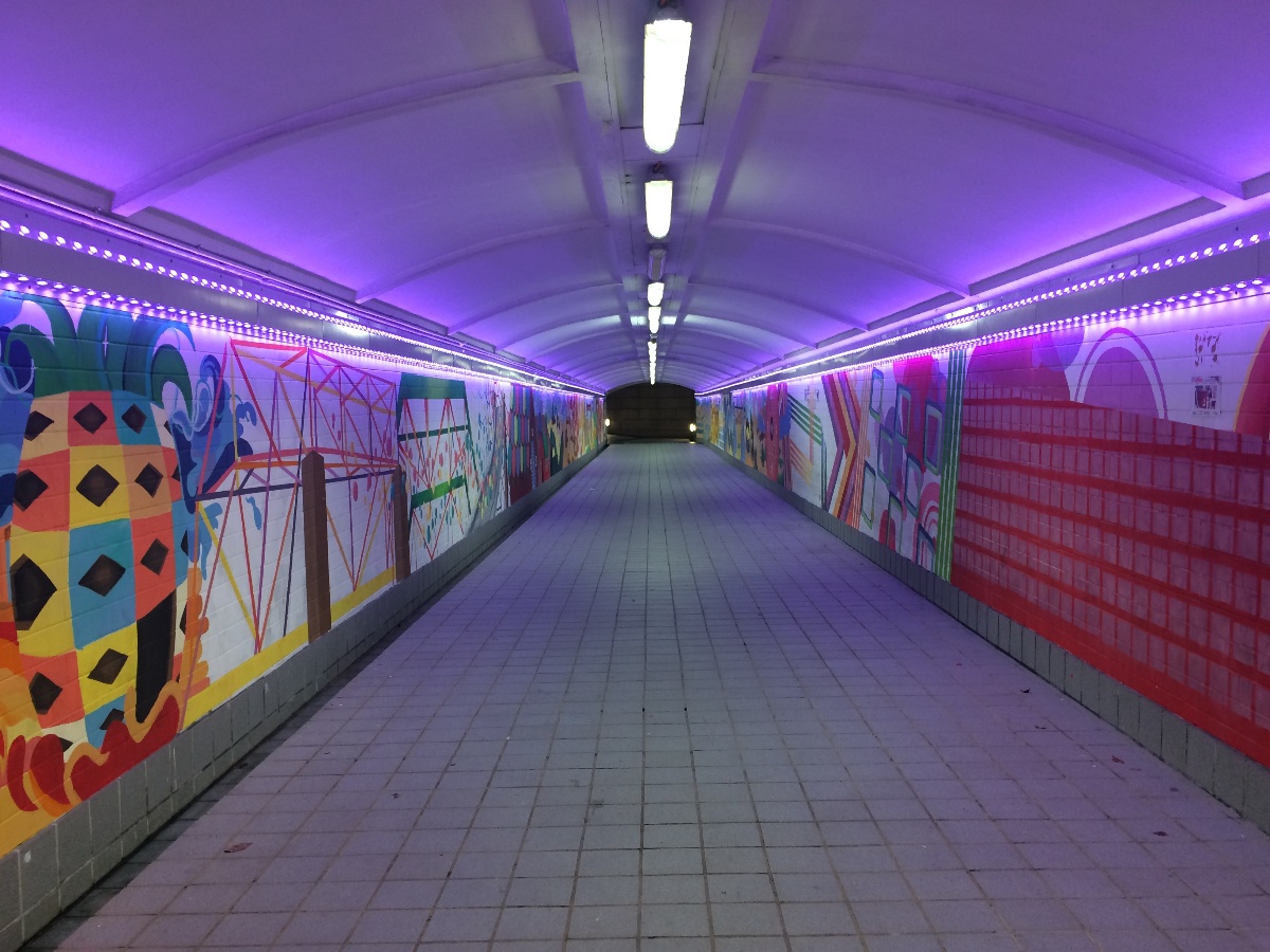 underpass, clarke quay, singapore, night