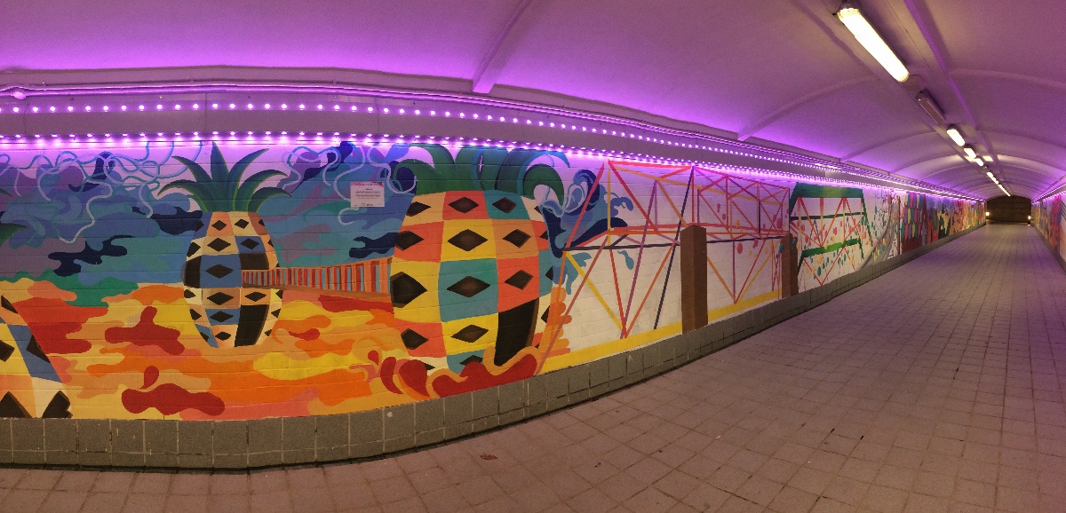 underpass, clarke quay, singapore, night