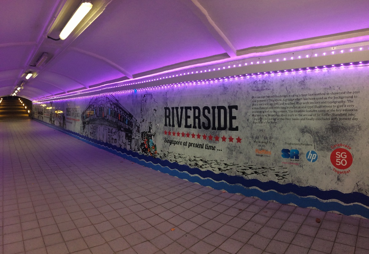 underpass, clarke quay, singapore, night