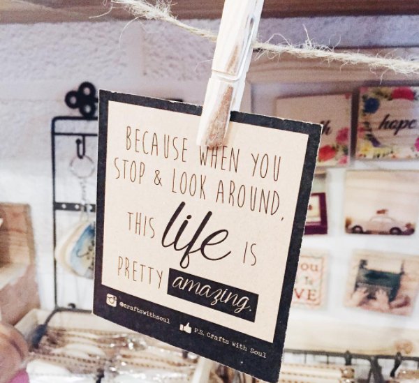 Because when you stop and look around