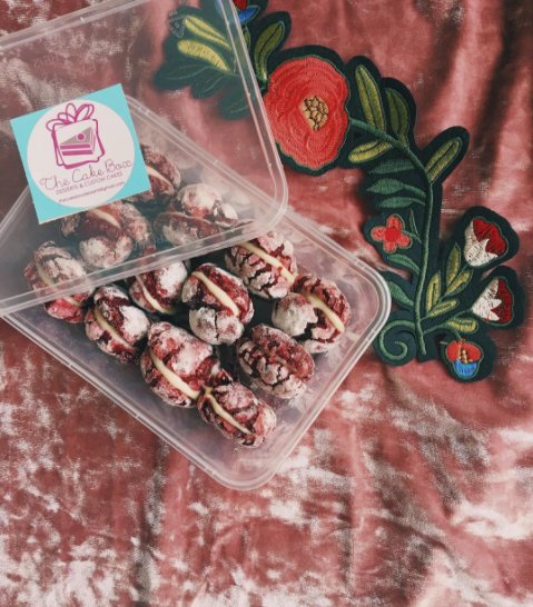 Make sure you grab a box of these red velvet crinkles after you shop