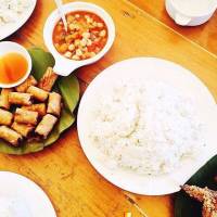 rice and lumpia breakfast