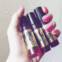 cheek lip, pink nails