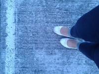 white sandals