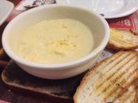 French toast with creamy soup