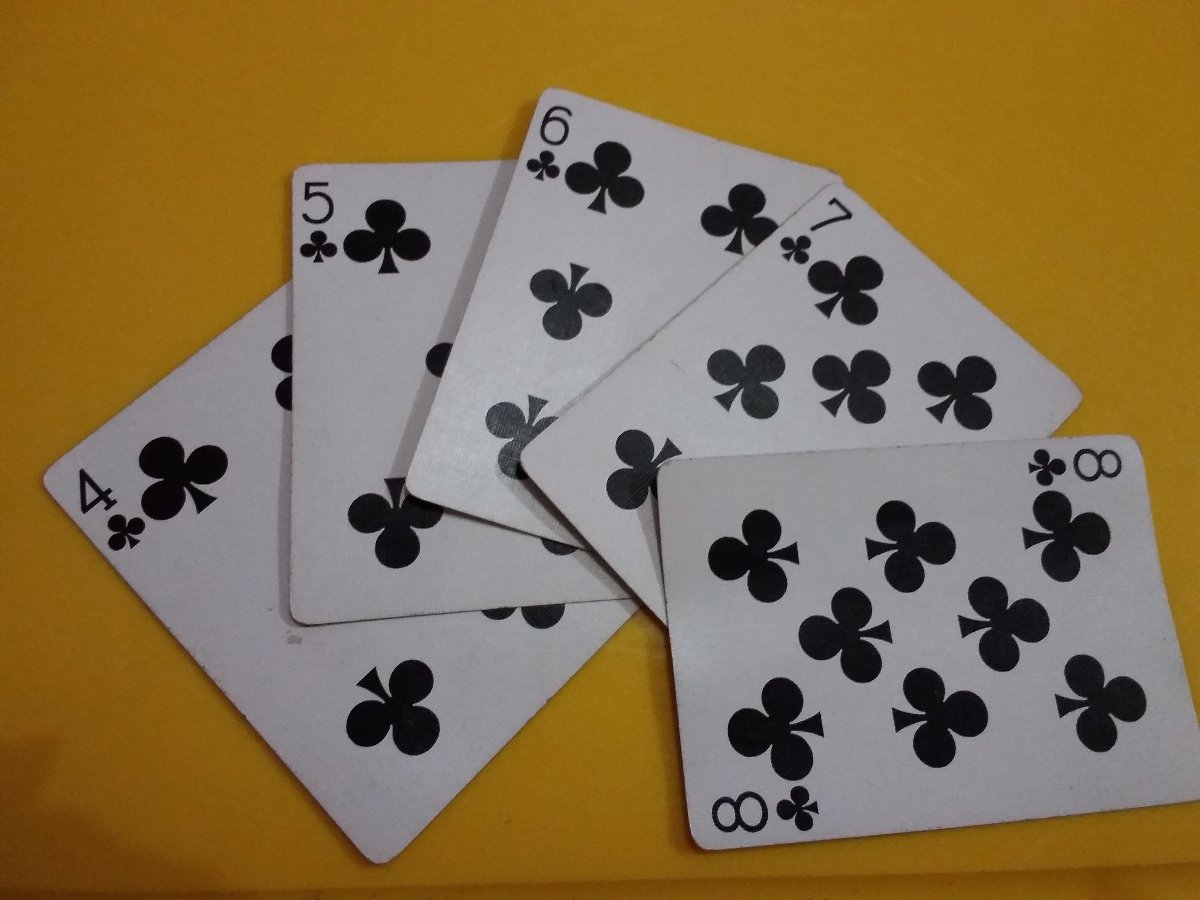 Deck of cards, clubs