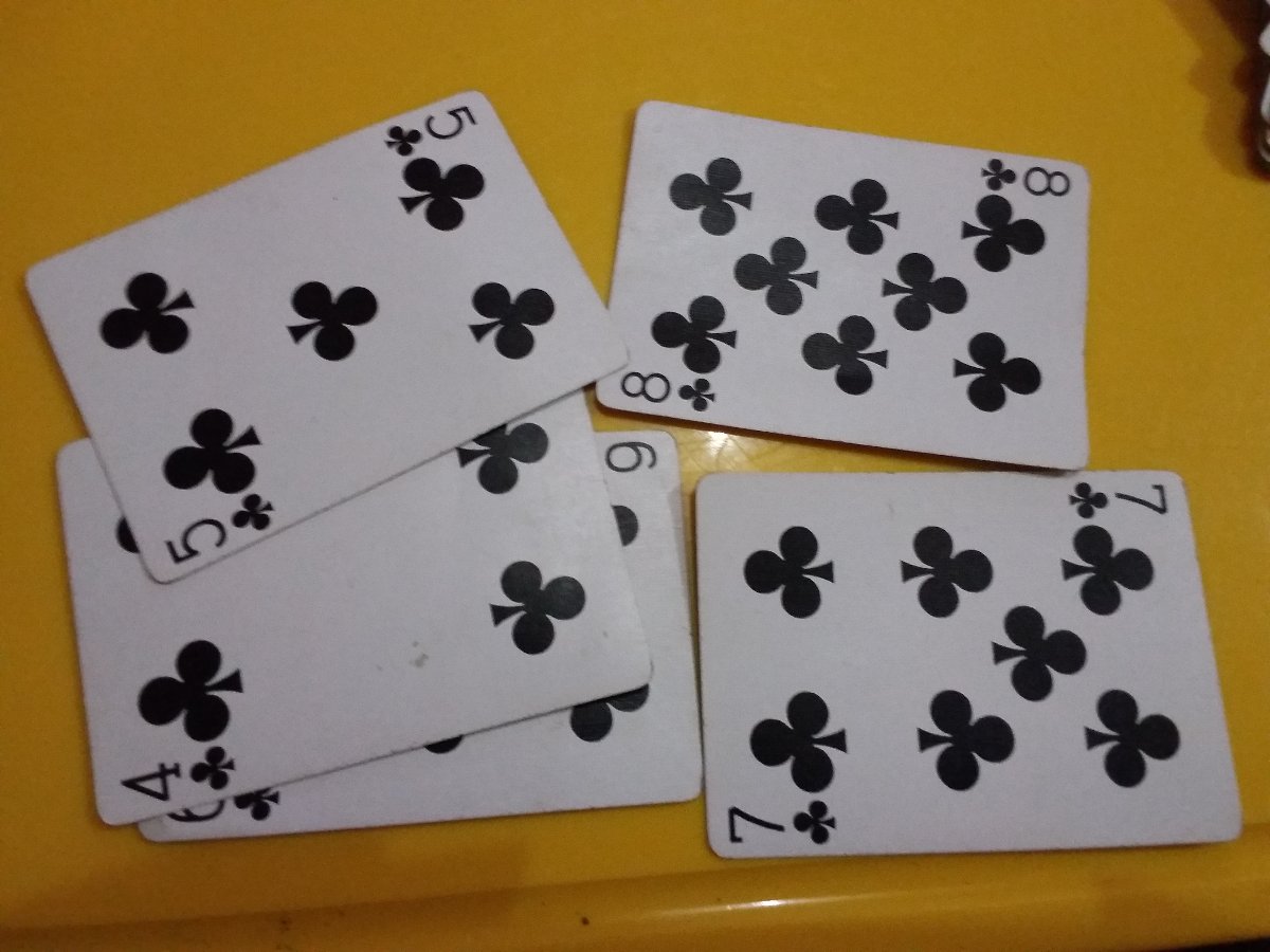 Deck of cards, clubs