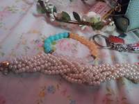 London keychain, bracelet, wallet, coins, flower crown, lovemail stick