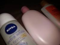 Nivea , lotion, powder, petroleum jelly