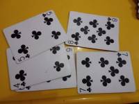 Deck of cards, clubs