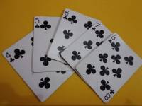 Deck of cards, clubs