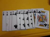 Deck of cards, clubs