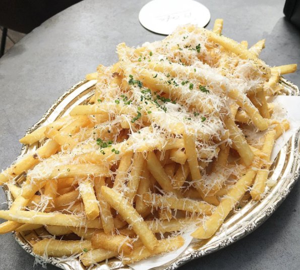 Moment of silence for the greatness of this truffle fries of course I eat super healthy