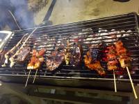 Barbeque, seafoods, meat
