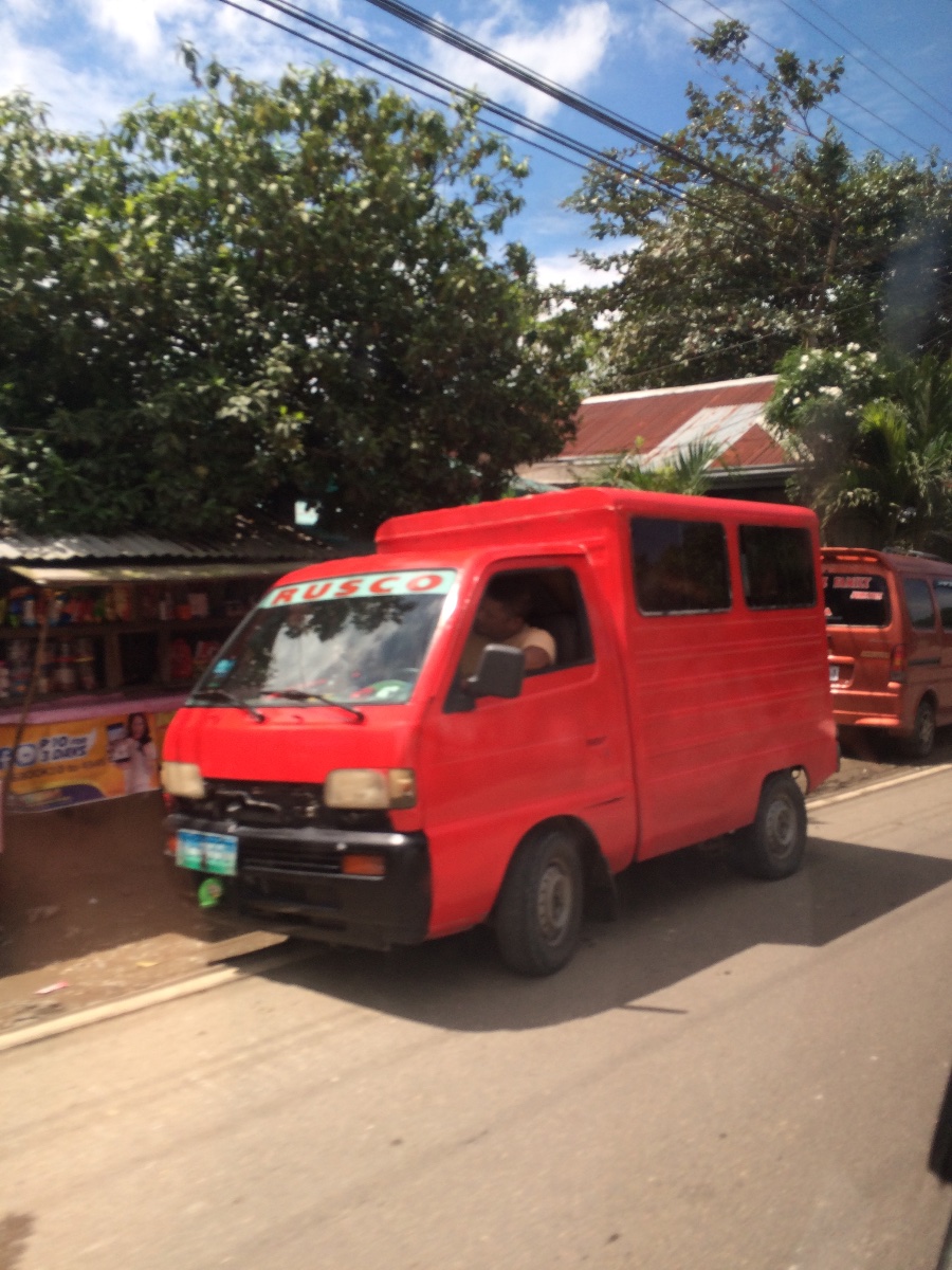 Red vehicle