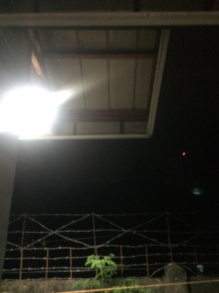 Roof, light, night