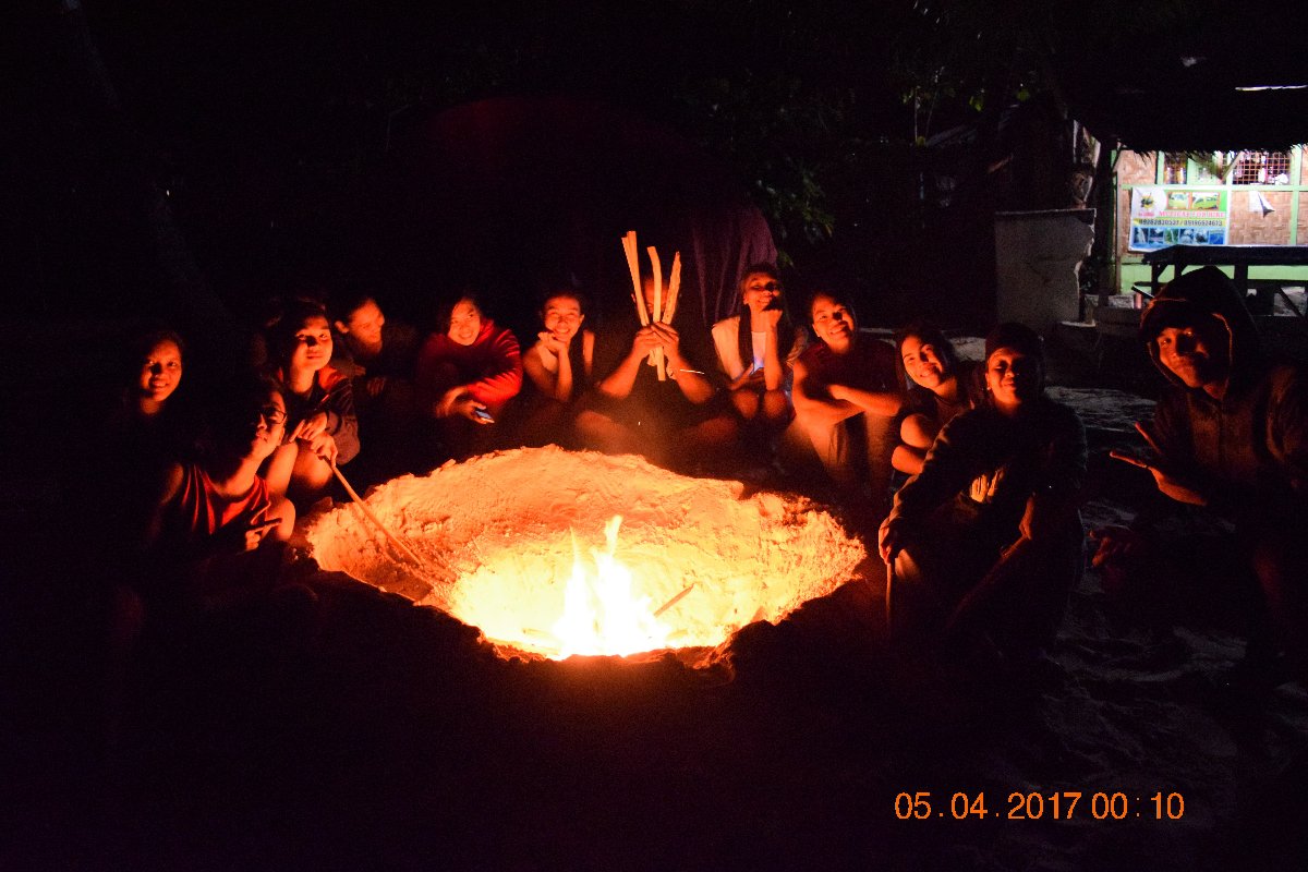 bonfire, friends