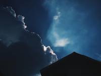 Blue, shadow, silhouette, cloud, clouds, sky