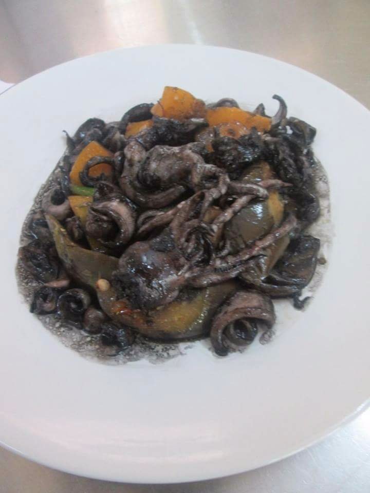 pusit, food presentation