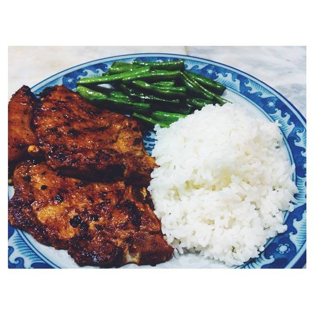 marinated grilled porkchops