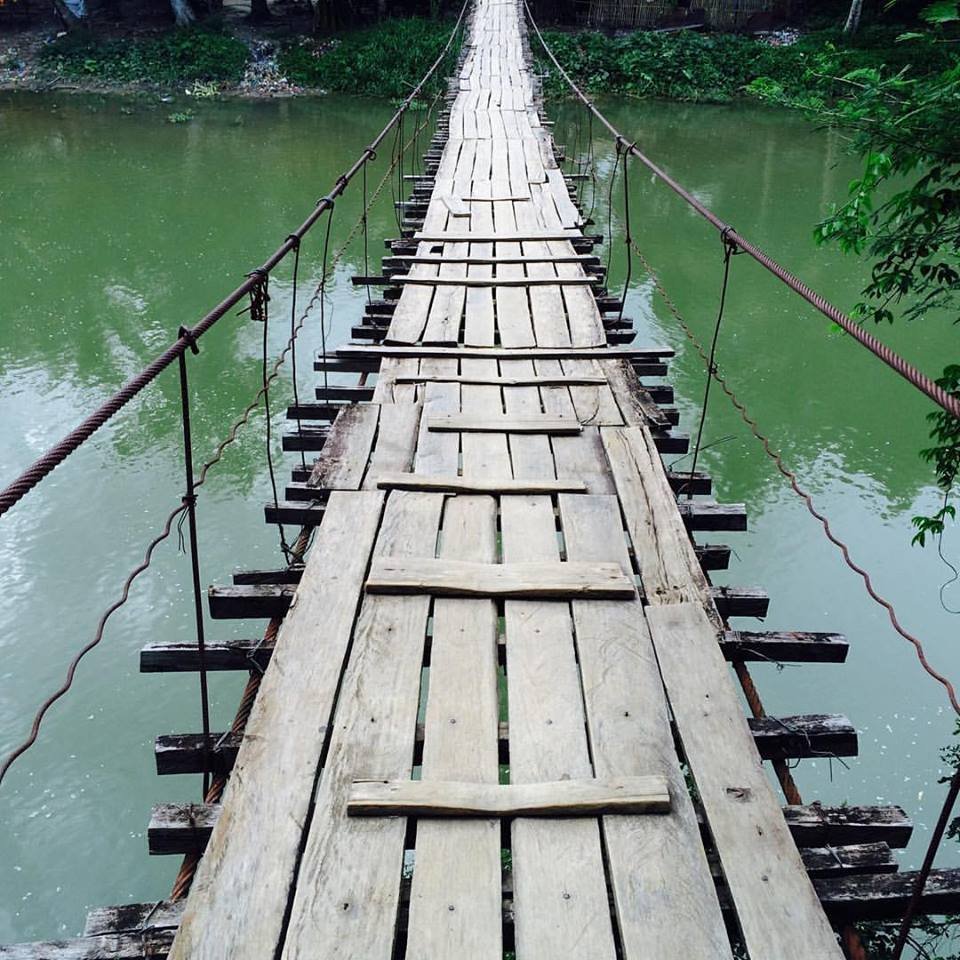 wooden bridge, #travel, #greens, riverside