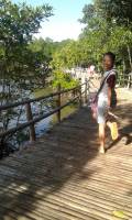 Bamboo bridge, fun
