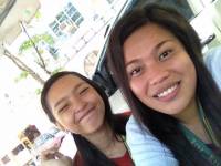 Sis, friend, big pink shoes