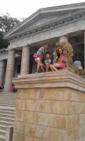 Lion, lost cub, temple